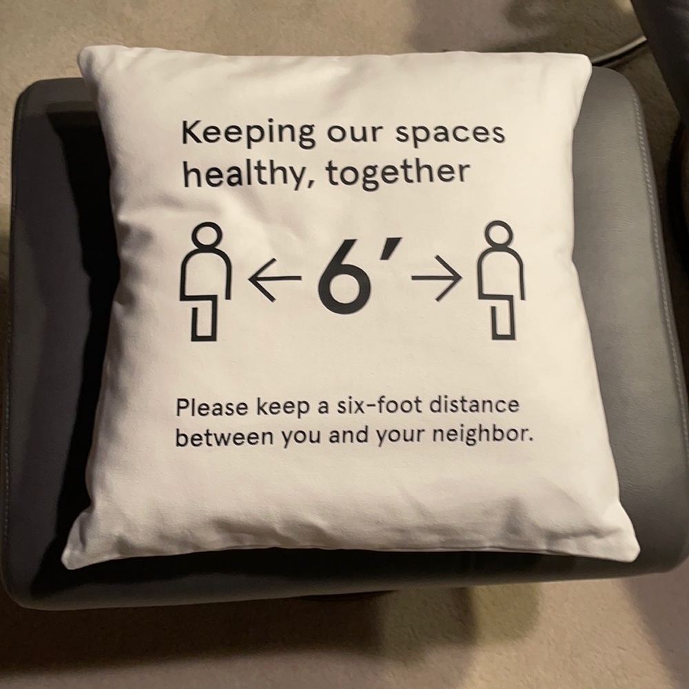 😷NWOT 6 ft APART Novelty toss/throw accent…